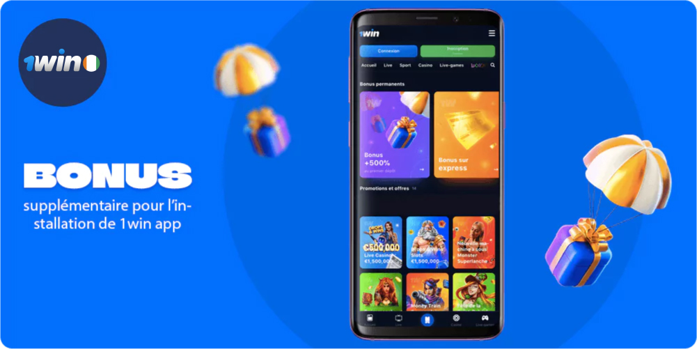 Bonus sur l'application 1win